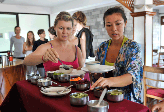 Food At Rishikul Yogshala Kerala
